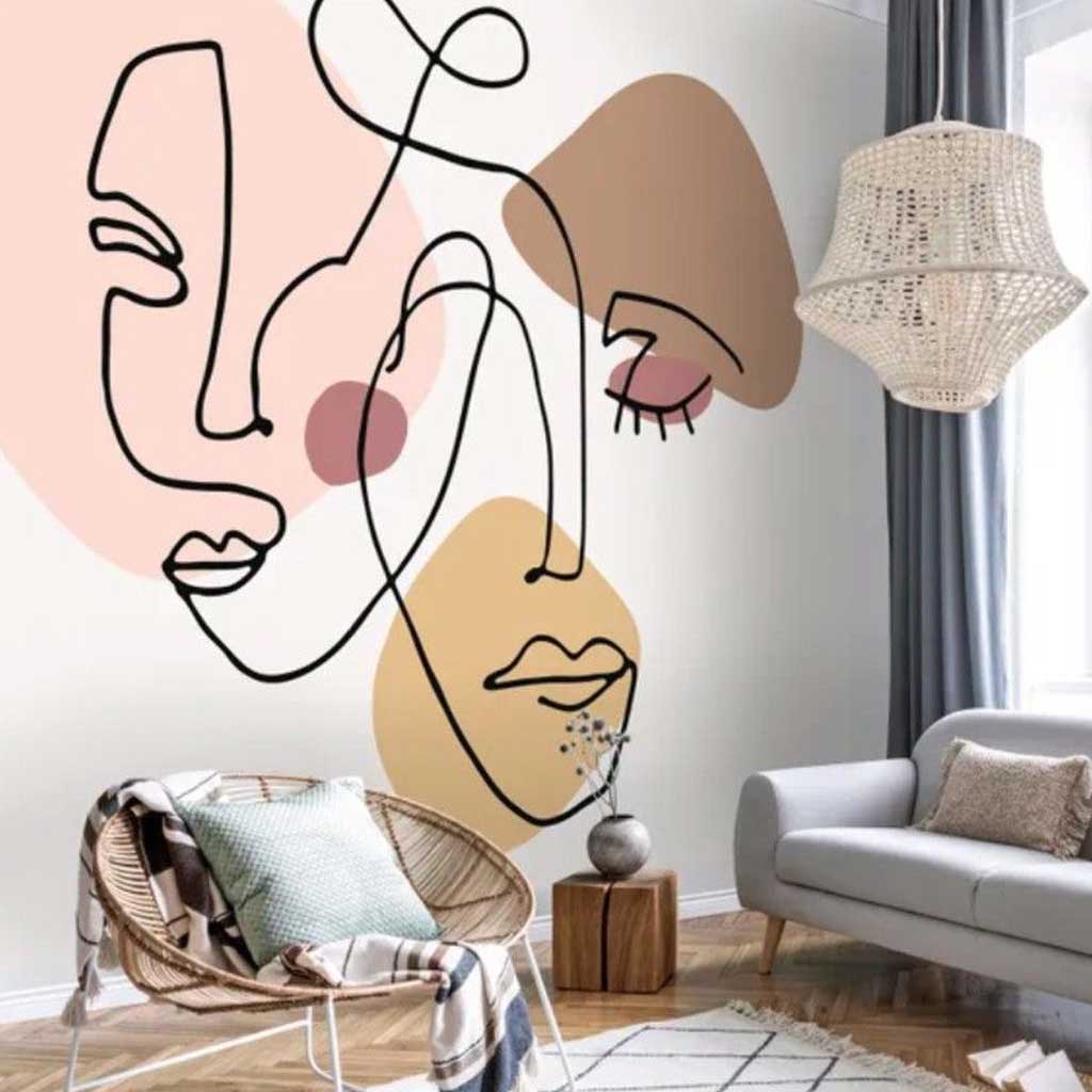 perete pictat figurativ accente culoare