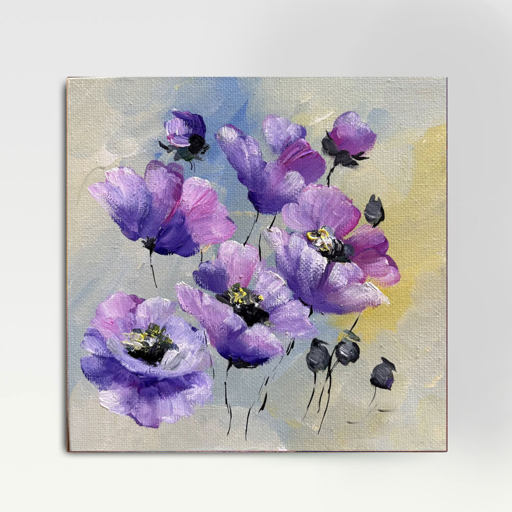 tablou flori violet